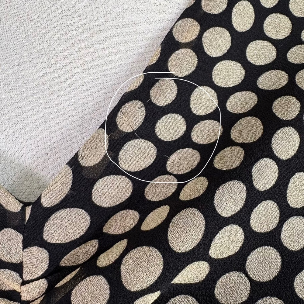 NWT Banana‎ Republic Georgette Ruched Front Mini Dress 20 Polka Dot Flirty Soft - Picture 11 of 13